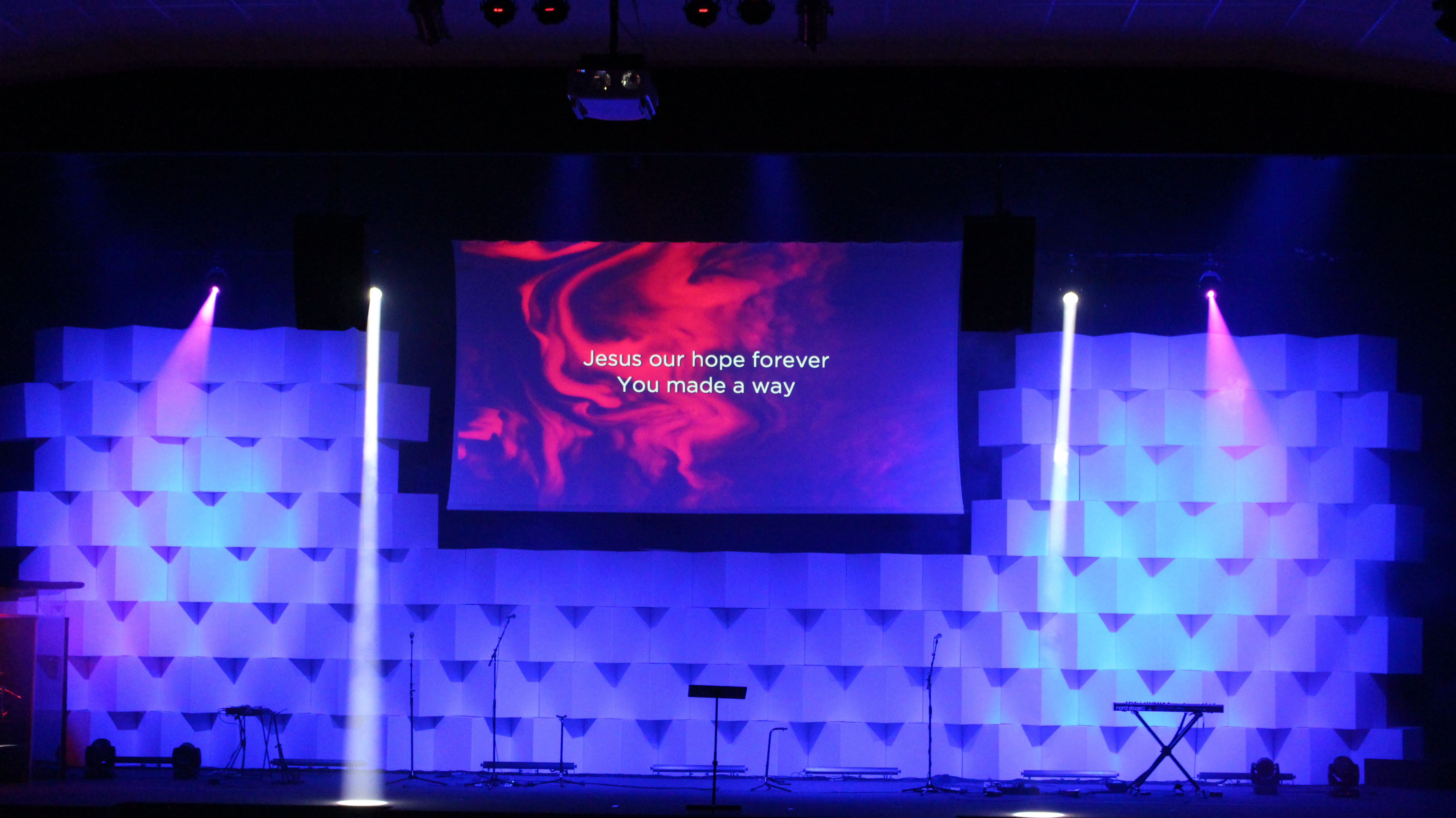 Custom stage design and lighting — Day One Productions